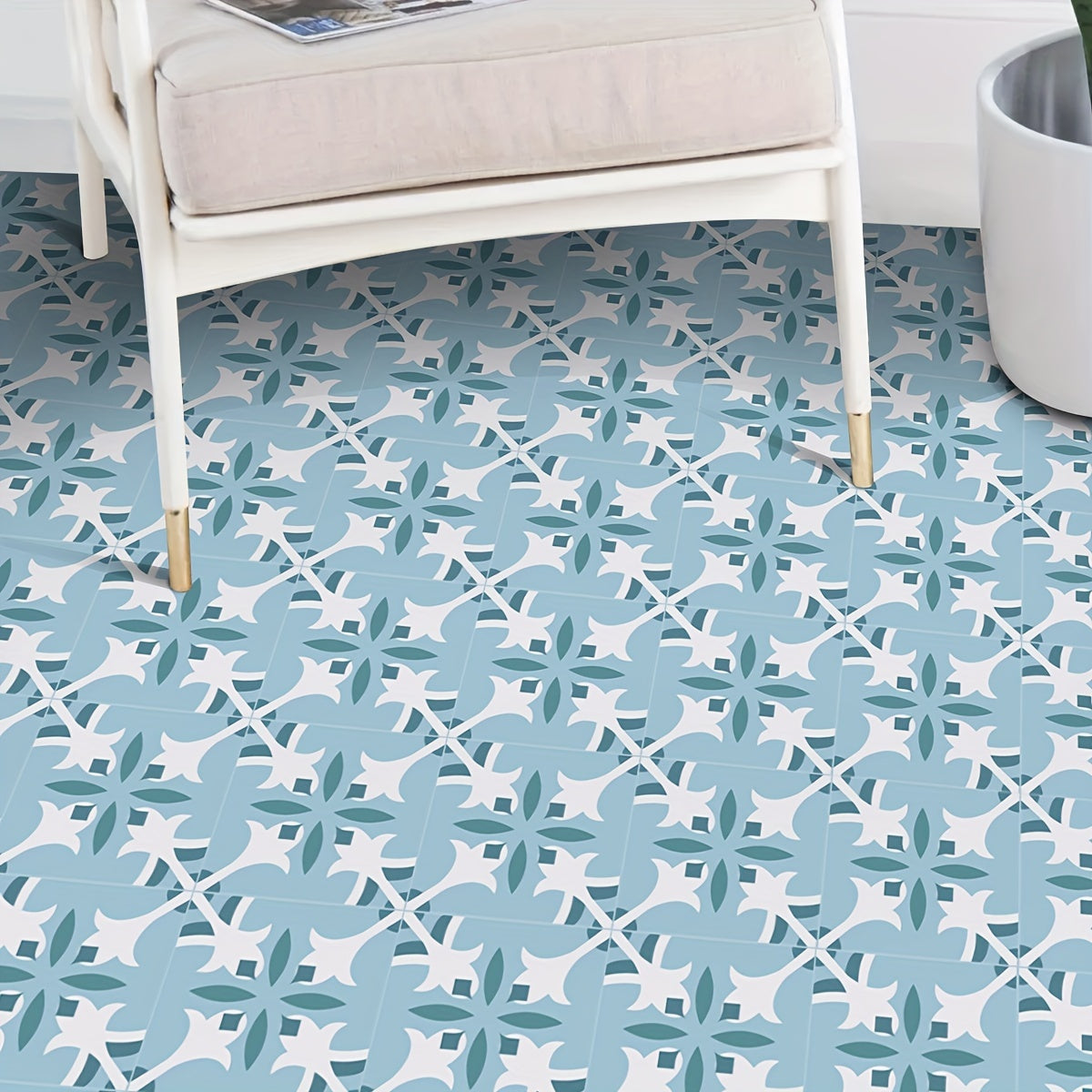 9pcs Nordic Style Printed Floor Stickers Non slip Wear resistant