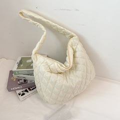 Quilted Puffer Hobo Bag Women's Large Shoulder Purse