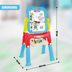 Double Sided Magnetic Drawing Board Easel Chalk