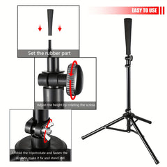 Adjustable Baseball Softball Tripod Stand Batting Tee Training Aid