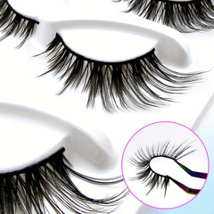 5 Pairs Cat Eye Lashes Lengthening Sexy Curling Fluffy Faux Mink False Eyelashes
