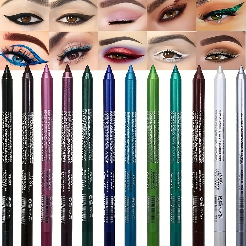 Gothic Eyeliner Stick Glitter Metallic Waterproof Long Lasting