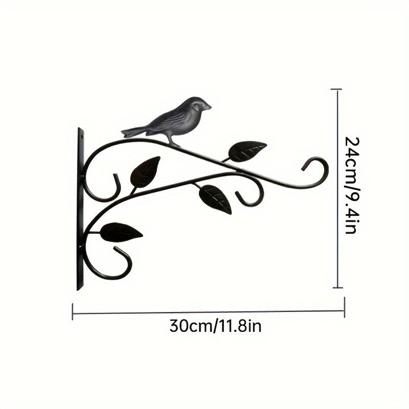 Metal Bird Flowerpot Hanging Bracket 30 48 Cm - Indoor/Outdoor Decor