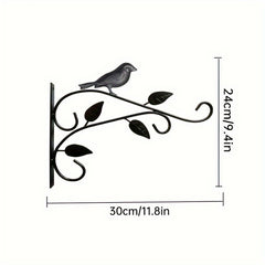 Metal Bird Flowerpot Hanging Bracket 30 48 Cm - Indoor/Outdoor Decor