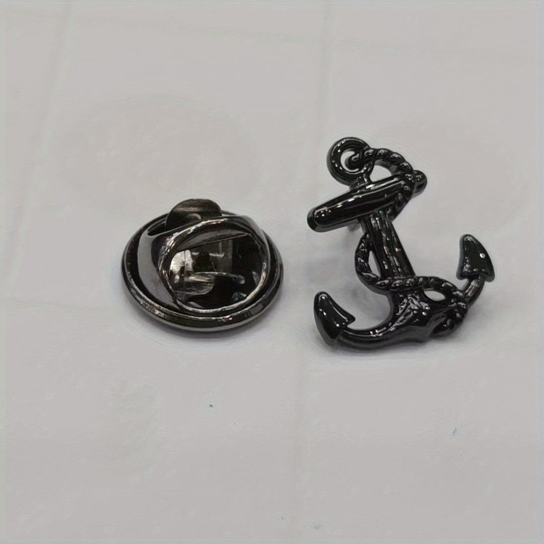 3pcs Boat Anchor Brooch Suit Shirt Woolen Coat Diy Creative Brooch