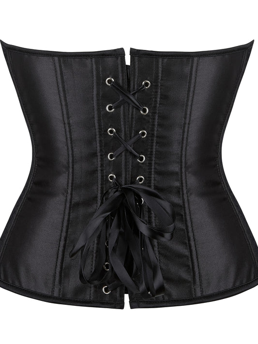 Strapless Corset Bustier Lace Up Body Shaper