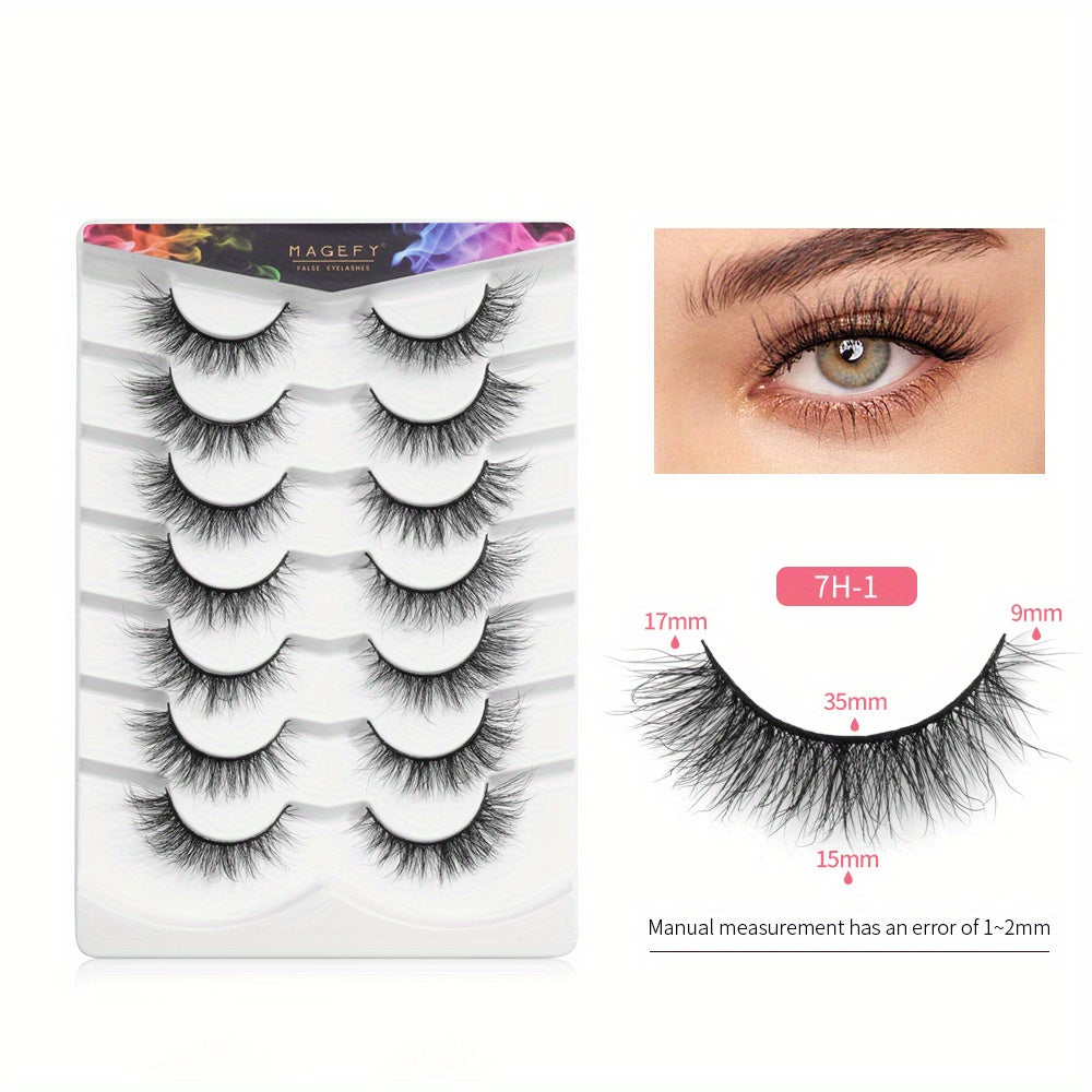 7 Pairs Thick & Curling False Eyelashes Extensions