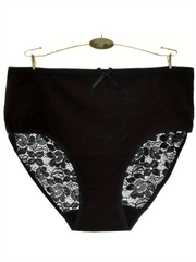 6pcs Lace Briefs Comfy & Stretchy Intimates Panties