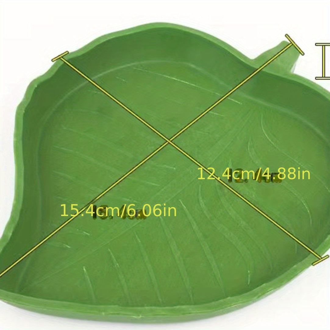 Reptile Leaf Food Water Bowl Tortoise Leaf Shape Dish