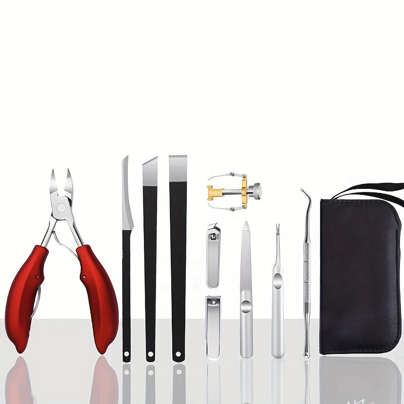 10pcs Pedicure Set Nail Clipper Nail Trimmer For Home And Outdoor