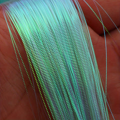 ICERIO 1pack 0.2mm Rainbow Fish Skin Flash Strands Fly Tying Materials