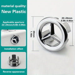 Ceramic Basin Overflow Hole Cover - Decorative and Functional Sink Accessory