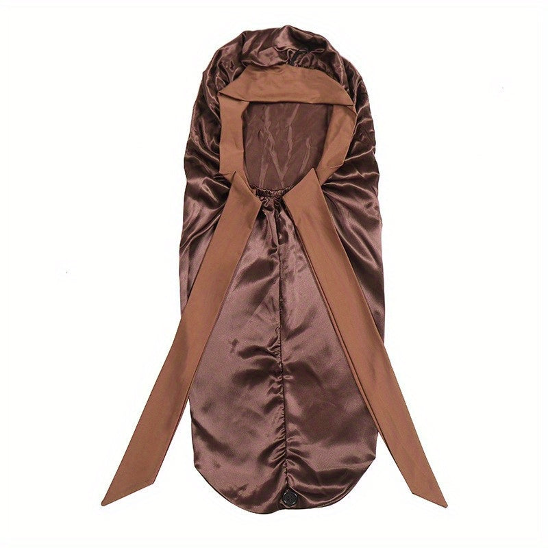 Bowknot Satin Bonnet Long Hair Bonnets Comfortable Night Cap