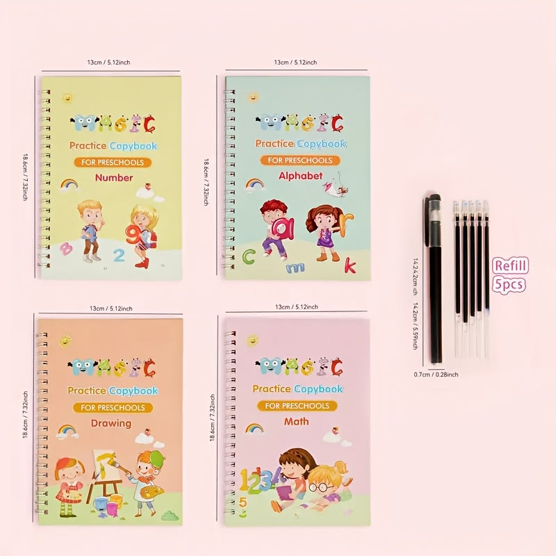 AOUDAI Reusable FDMD Drawing Practice Books for Kids - 11 Holiday Activities