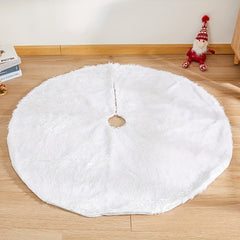 1pc Christmas Tree Skirt Plush Tree Skirt Holiday Supplies