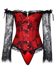 Off Shoulder Lace Corset Dress w High Low Skirt Halloween Costume