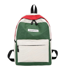 4PCS Women Backpack School Bags For Teenage Girls Patchwork Backpack