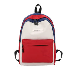 4PCS Women Backpack School Bags For Teenage Girls Patchwork Backpack