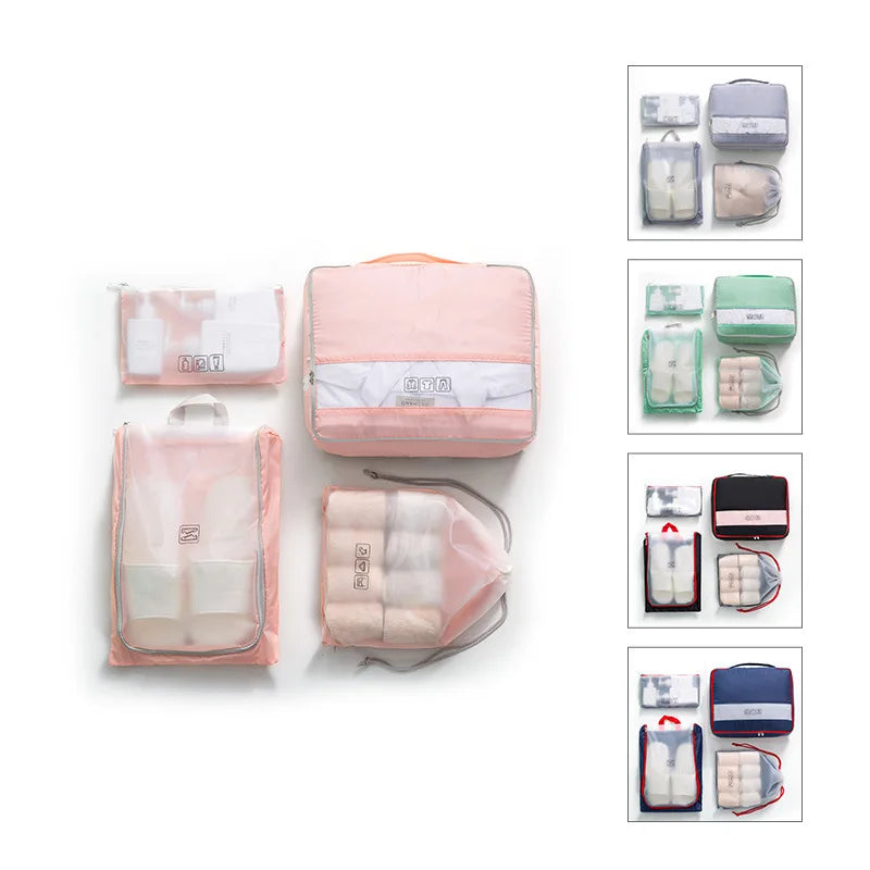 4PCS Waterproof Drawstring Bags Shoes Organizer Travel Bag