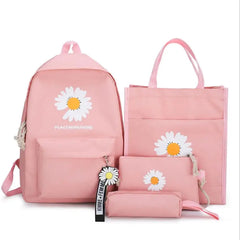 4Pcs/set Nylon School Backpacks For Teenagers Girls Boys