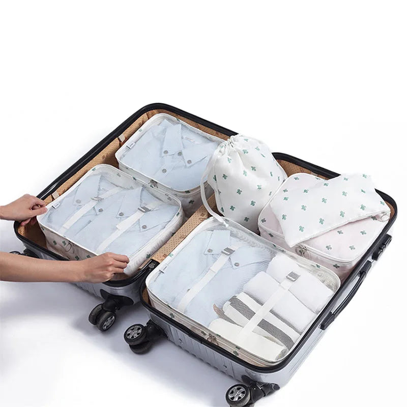 4SETS/LOT Travel Bags System Durable Clothing Sorting Storage
