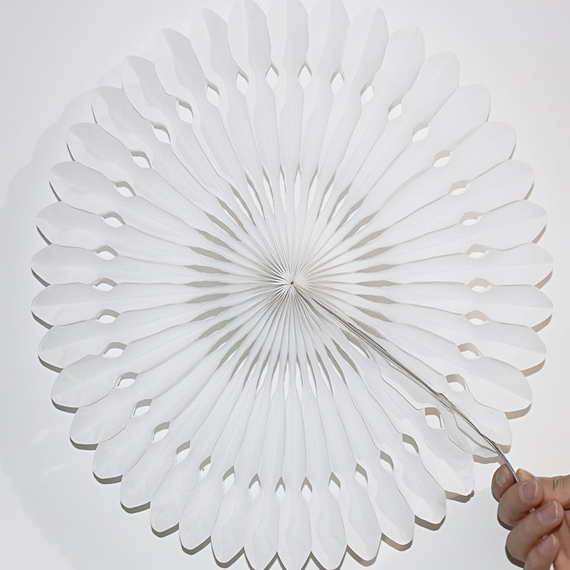 3pcs Hollow Out Paper Fan Party Decorations