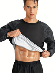 Men's Sauna Suit Sweat Shirt for Weight Loss Training Workout