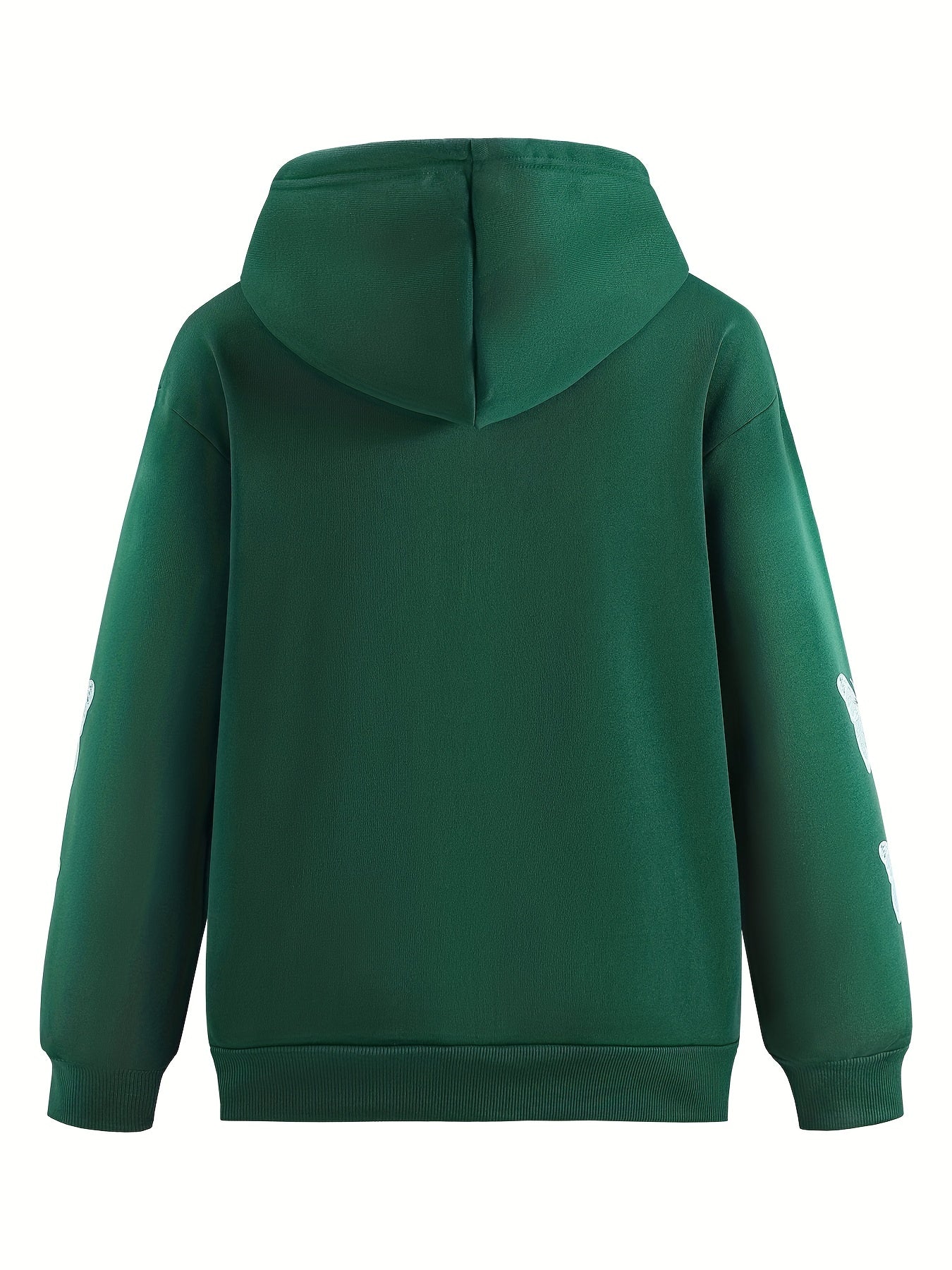 Butterfly Print Sweatshirt Y2K Zip Up Hoodie Casual Tops