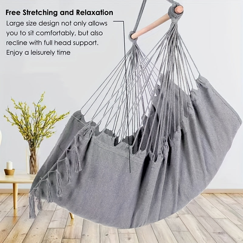 Leisure Cotton Hammock Balcony Hanging Chair Load 150KG