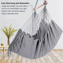 Leisure Cotton Hammock Balcony Hanging Chair Load 150KG