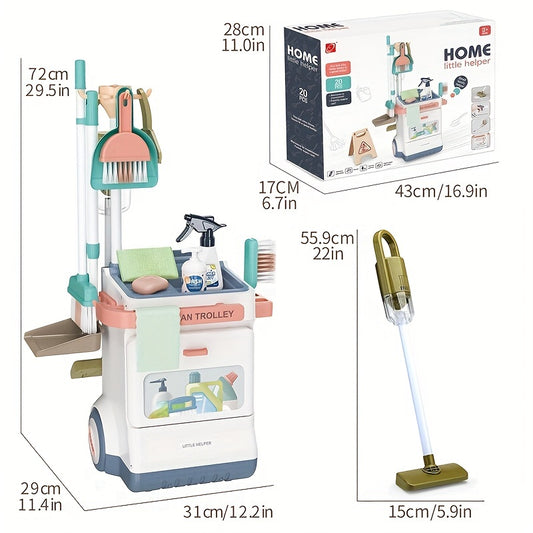 Interactive House Cleaning Pretend Play Set with Storage