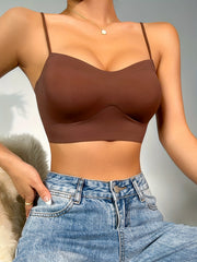 Spaghetti Strap Bralette Comfy Everyday Bra Women's Lingerie