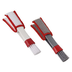 Double Head Brush Car Air Vent Brush Conditioner Grille Duster Wipe Auto Det