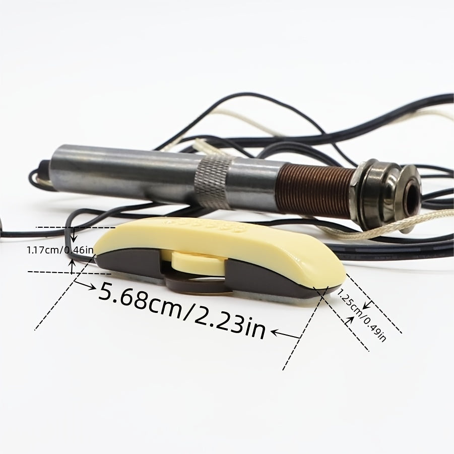 Guitar Soundhole MIC Volume Control Tail Nail Output