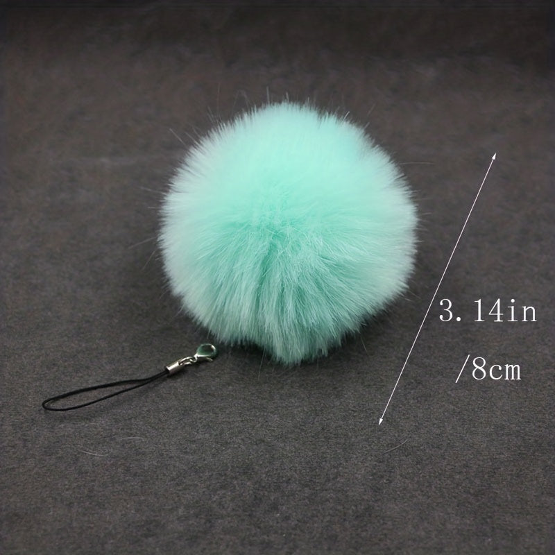 Plush Ball Keychain Bag Accessory Phone Pendant Car Ornament Gift