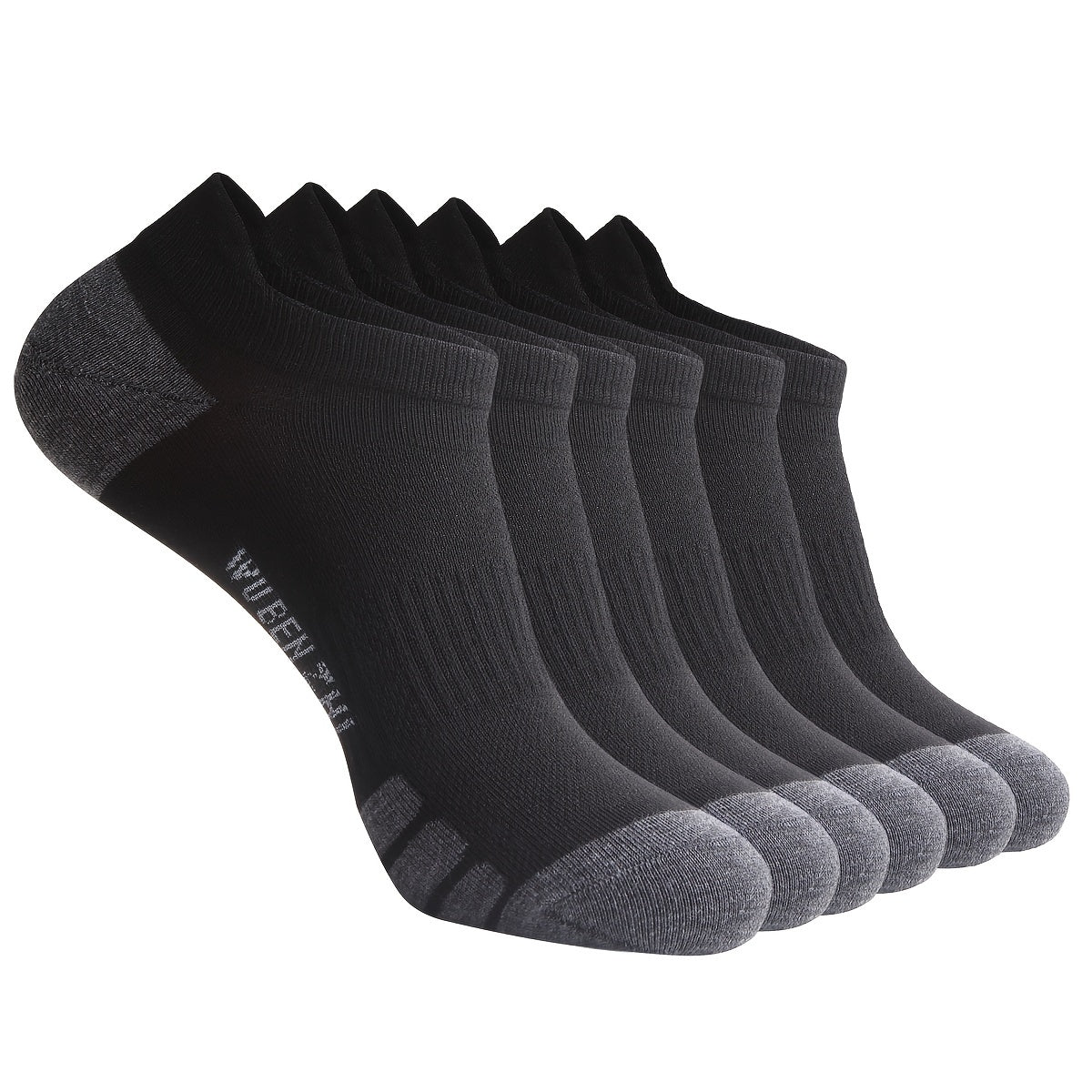 6 Pairs Men's Thin Low Cut Socks for Running Training