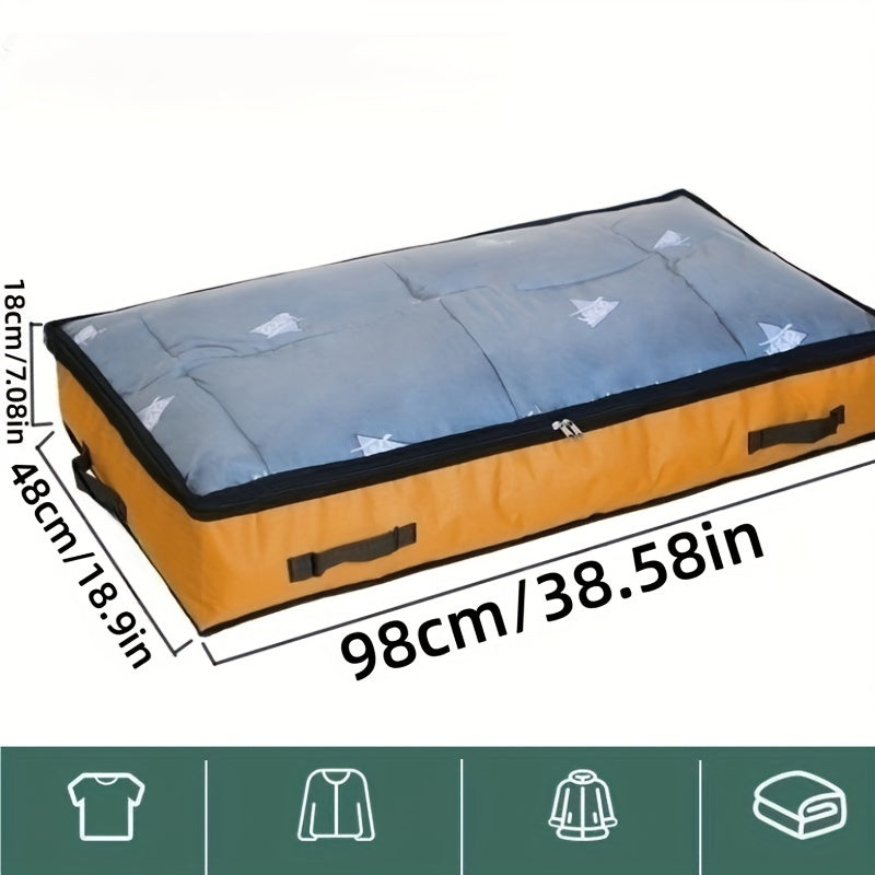 Large Capacity Underbed Clothes Box with Clear Cover