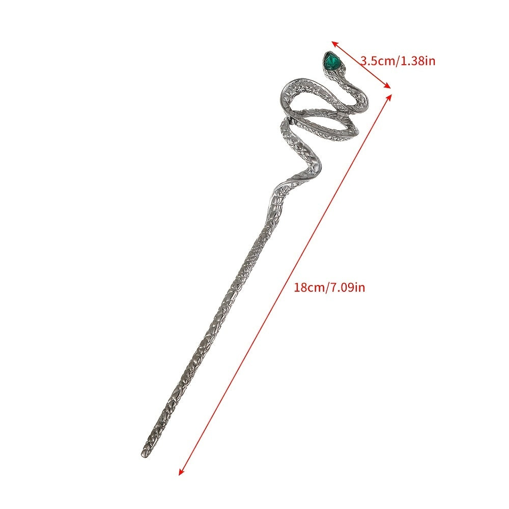 Vintage Metal Snake Hairpin Animal Hairpin Alloy Hair Pin Chignon Hair Accessori