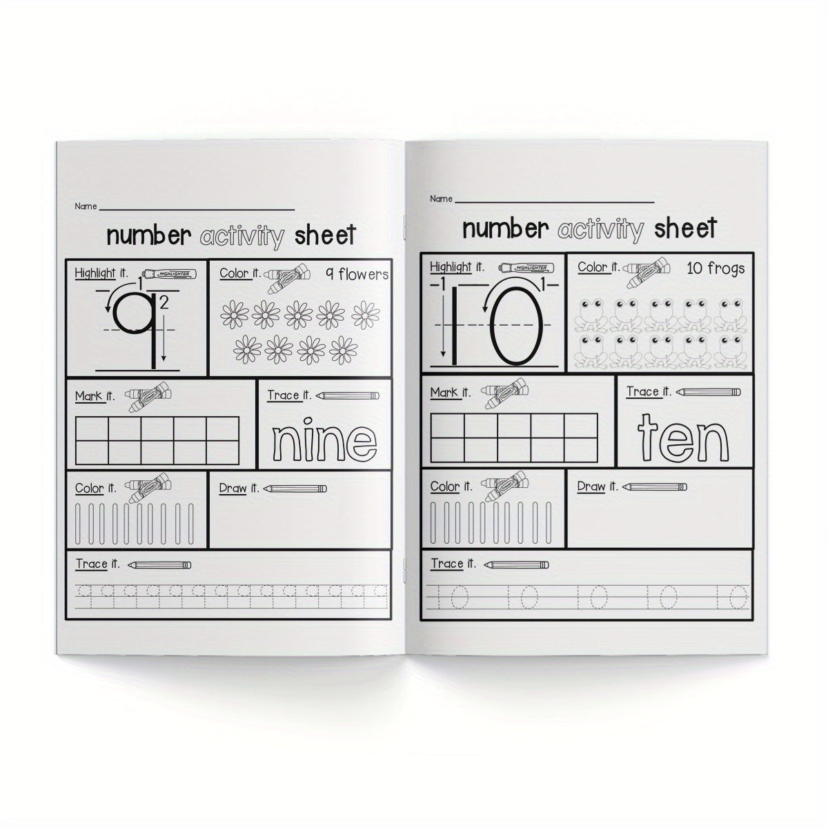 Interactive Number Practice Workbook - Math Book for Kids