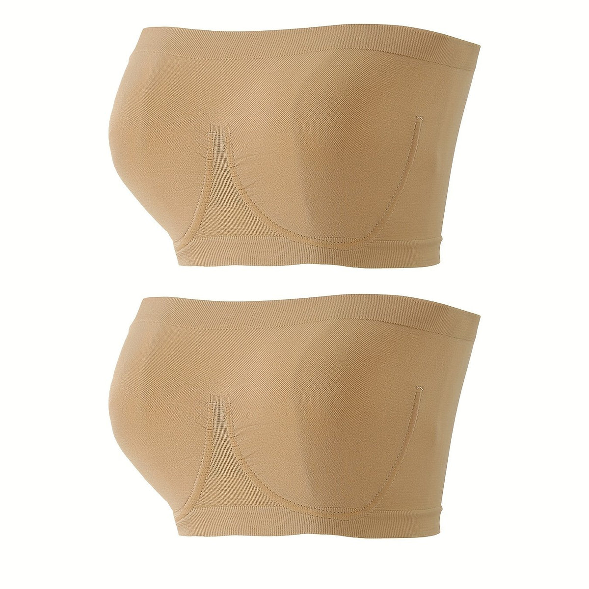 2pcs Strapless Bandeau Bras Soft Stretch Everyday Bra Women's Lingerie