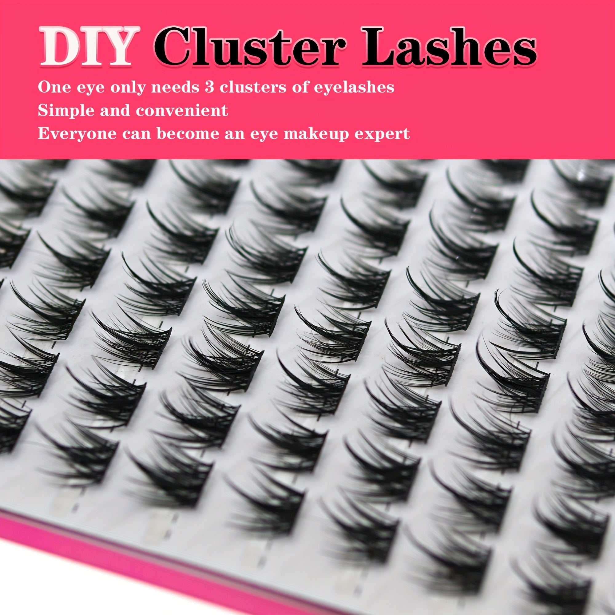 DIY 10mm Cluster Lashes Extensions C Curl 110pcs Soft Lightweight Home Use