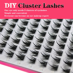 DIY 10mm Cluster Lashes Extensions C Curl 110pcs Soft Lightweight Home Use