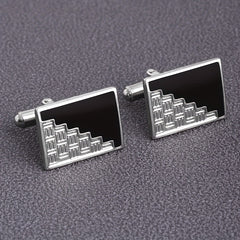 2pcs Rectangular Cufflinks for Men and Women