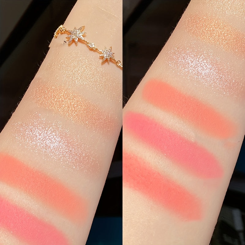 6-Color Highlight & Contour Blush Palette for Cosplay
