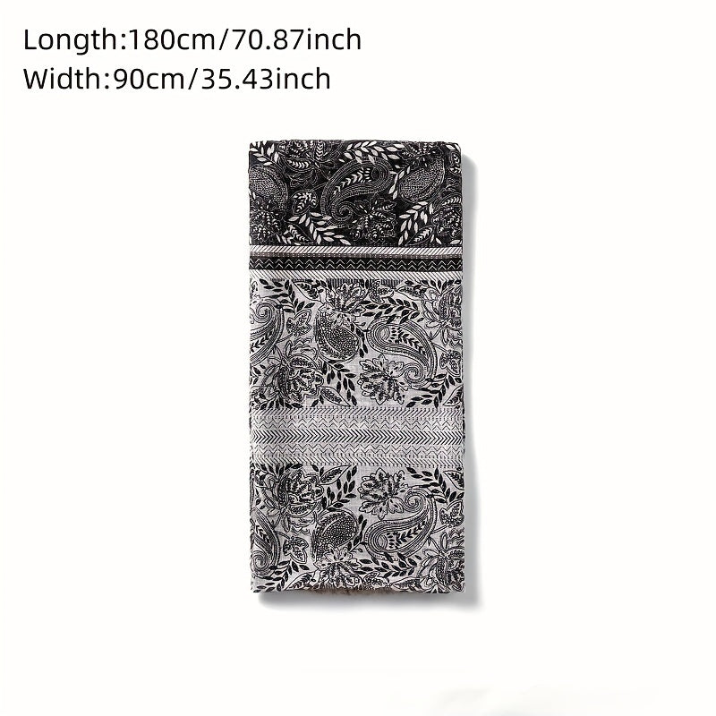 Paisley Printed Scarf Boho Headband Windproof Scarf