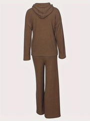 Casual Matching 2pc Set: Hoodie & Pants Outfits Women's
