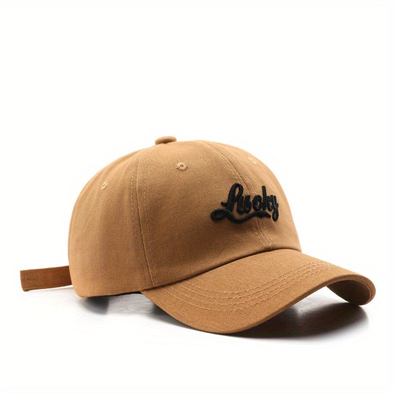 Lucky Embroidered Baseball Cap Caps For Spring & Summer