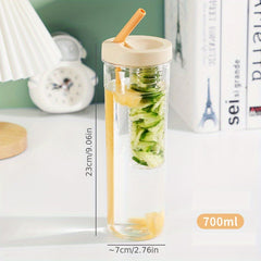 24oz Collapsible Straw Cup Large Capacity Outdoor Water Cup