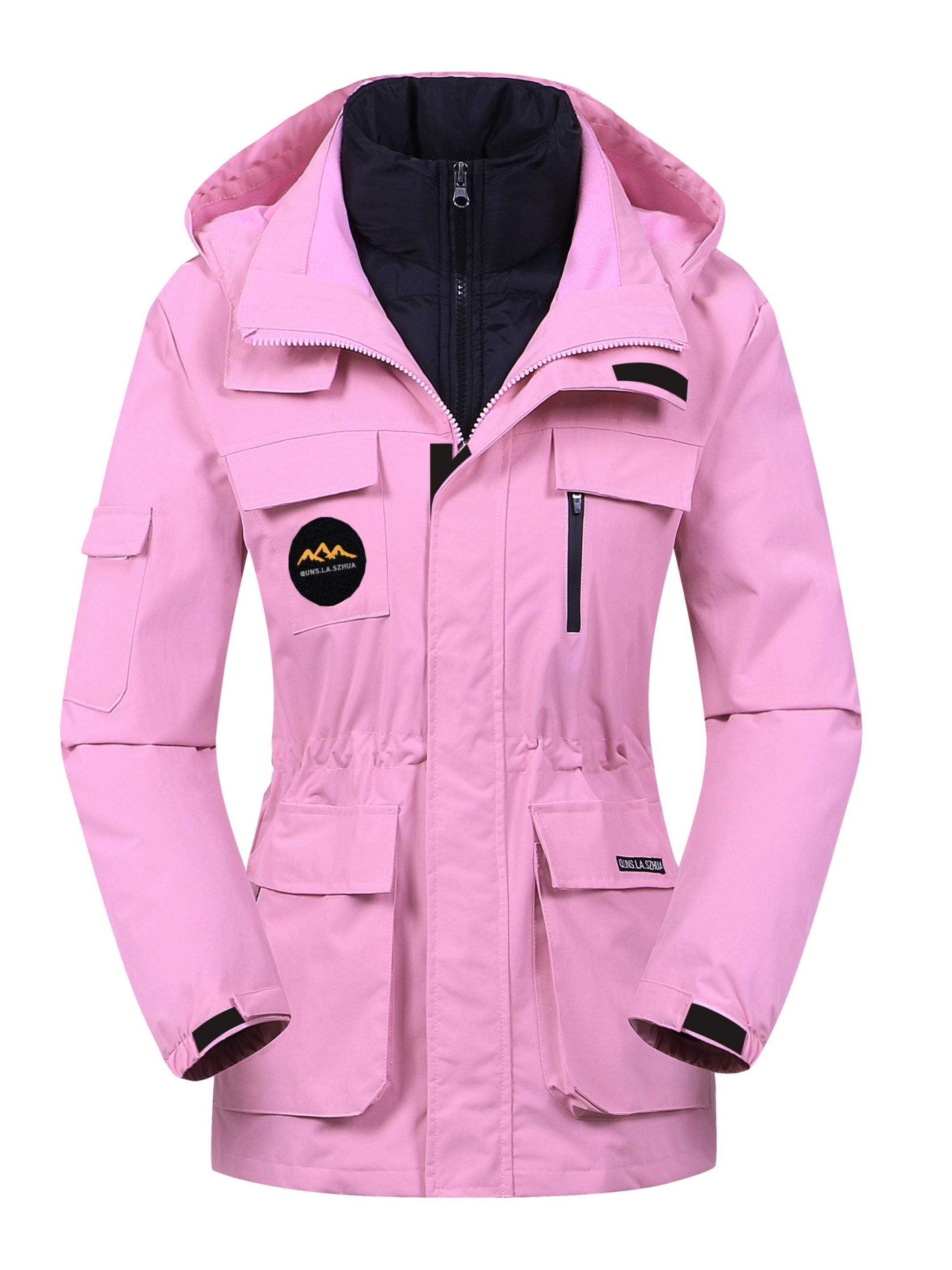 3 in 1 Outdoor Fleece Detachable Winter Jacket Women's Clothing