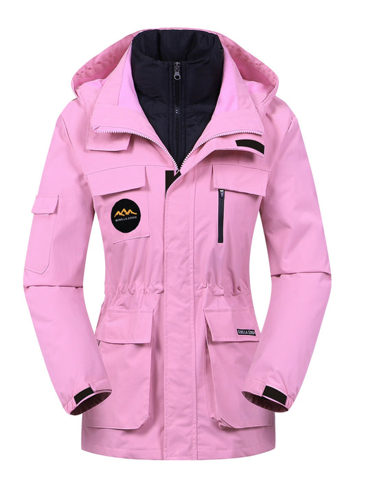 3 in 1 Outdoor Fleece Detachable Winter Jacket Women's Clothing